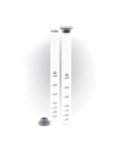 2x Tubos de ensayo de vidrio con tapa, 25ml Hanna (HI 740220)