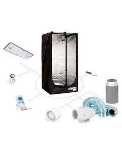 Kit de cultivo Ecoled Armario 120 + Sistema Led Cosmos + Extractor (300W)