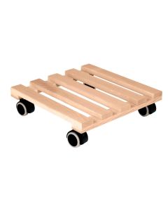 EDA Parrilla / Plataforma de madera con ruedas para maceta cuadrada (29cm)