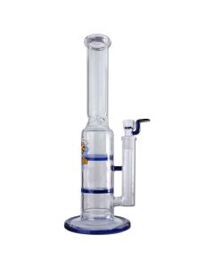 Pipa / Bong de vidrio Black Leaf Doble HoneyComb - 38cm (18,8mm)