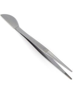 Dingmu Pinza y Espátula Recta Inoxidable para Bonsái (220mm)