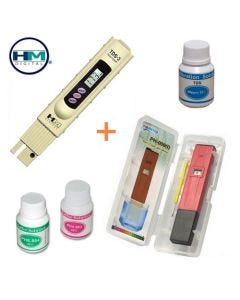 Kit / Pack pH Metro PH-009(I) y Medidor de conductividad TDS HM Digital (TDS-3)