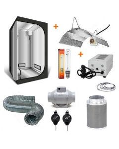 Kit de cultivo completo Armario Dark Street 90x90x178cm + Luz + Extractor (400W)