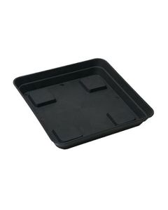 5x Plato / Platillo cuadrado negro para macetas cuadradas (14x14cm)