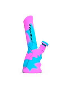 Pipa / Bong de agua en silicona flexible Rosa PieceMaker Kolt - 23cm (Ø40mm)