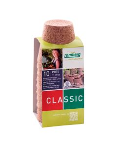 10x Macetas redondas de fibra de coco biodegradable Romberg Classic Pots (11cm)