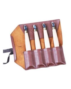 Ryuga Estuche de Piel con 4 Descortezadoras / Gubias para Bonsái