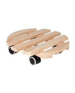 EDA Parrilla / Plataforma de madera con ruedas para maceta redonda (30cm)