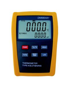 Termómetro por contacto + 2x Sondas de Temperatura tipo K +1300ºC (DM6804A+)