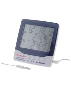 Termómetro/Sonda de Temperatura con Alarma y Reloj -20ºC a +50ºC (304)