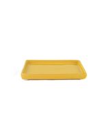 Plato / Bandeja  rectangular Yixing amarillo para bonsái (13x8.5x1.5cm)