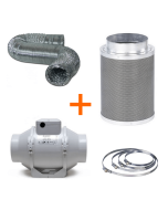Kit Extracción de aire TT Extractor + Filtro + Tubo Flexible 680 m³/h (150mm)