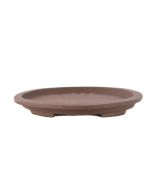 Plato / Bandeja ovalado de cerámica Yixing para maceta de bonsái (35x26x4cm)