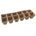 5x  Jiffy Torf Topfplatten / Anzuchtplatten mit je 12 Zellen (22,5x7cm)