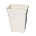 5x Macetas cuadradas blanca de cultivo - 15x15x20cm (3L)